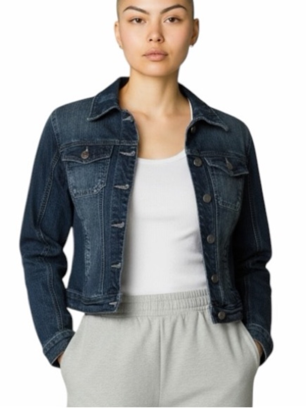 American Rag•Distressed Indigo Jean Jacket